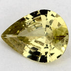 0.96 Carat Pear Natural Green Sapphire