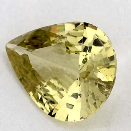 0.96 Carat Pear Natural Green Sapphire
