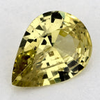 0.96 Carat Pear Natural Green Sapphire