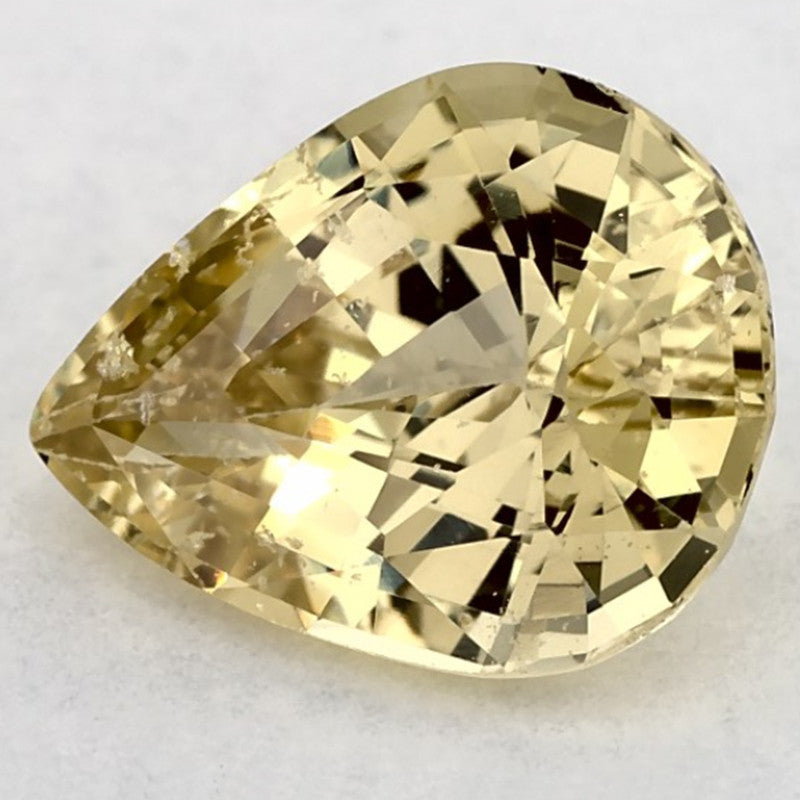 1.95 Carat Pear Natural Yellow Sapphire