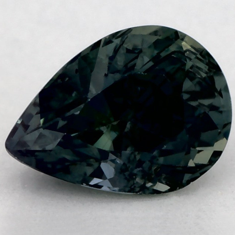 1.22 Carat Pear Natural Green Sapphire