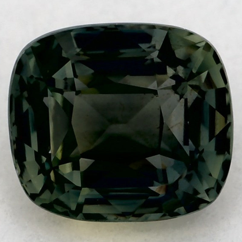1.00 Carat Cushion Natural Green Sapphire