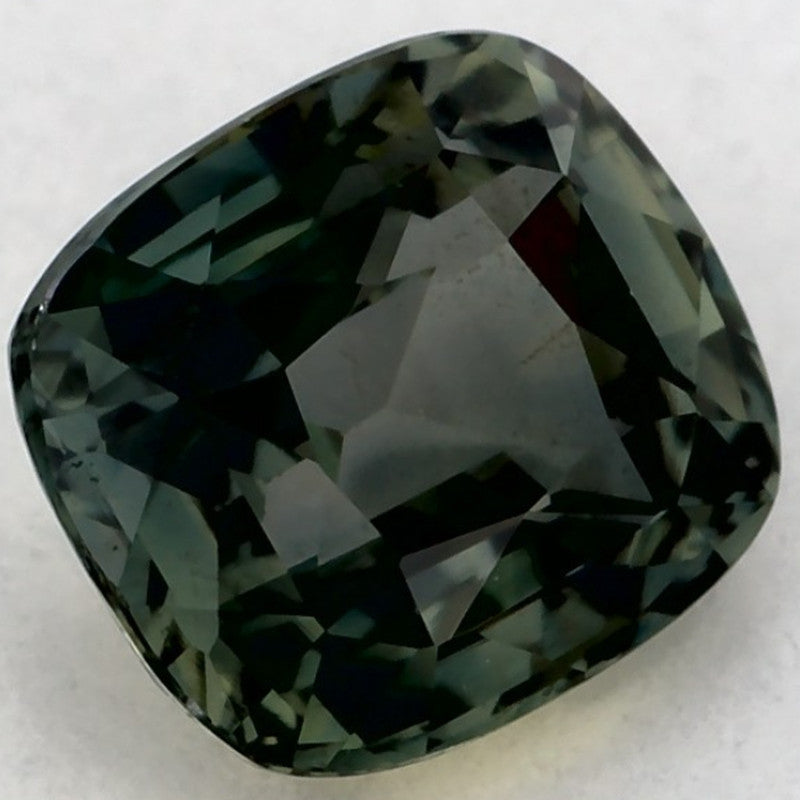 1.00 Carat Cushion Natural Green Sapphire