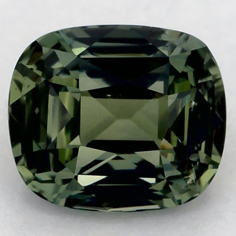1.27 Carat Cushion Natural Green Sapphire
