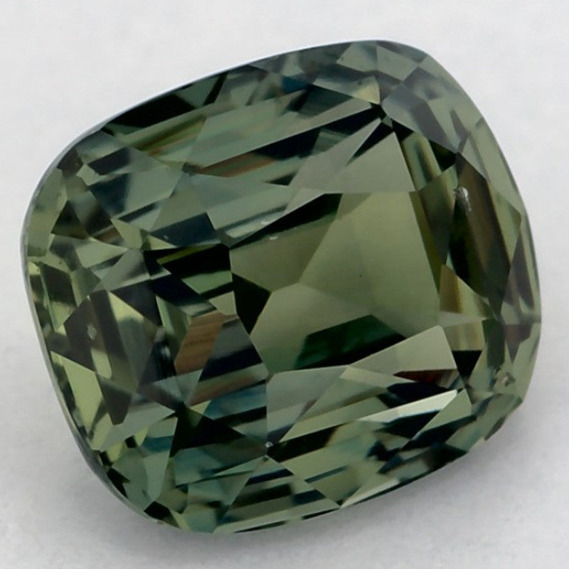 1.27 Carat Cushion Natural Green Sapphire