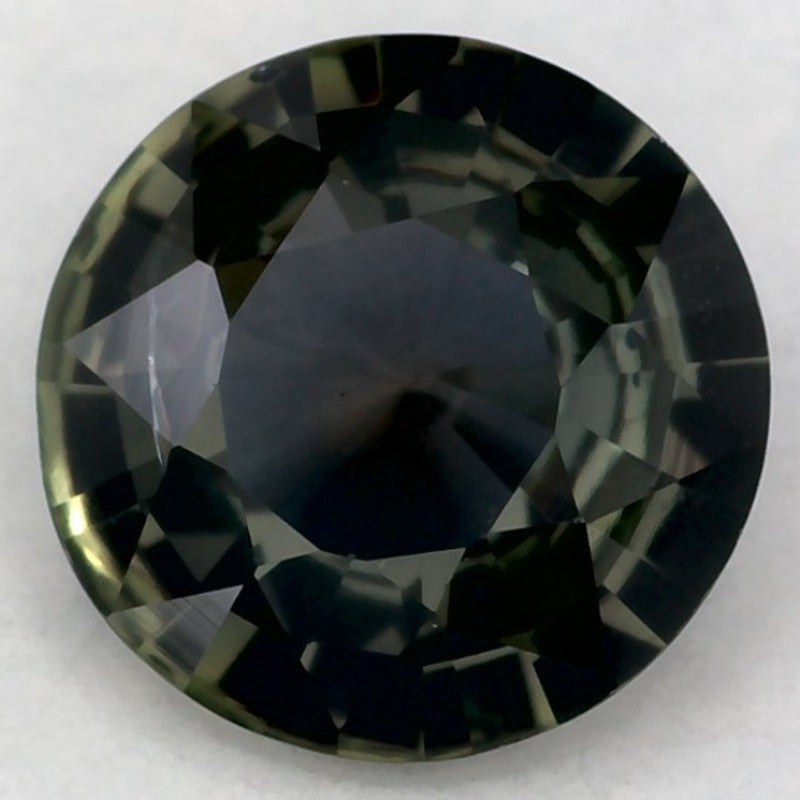 0.84 Carat Round Natural Green Sapphire