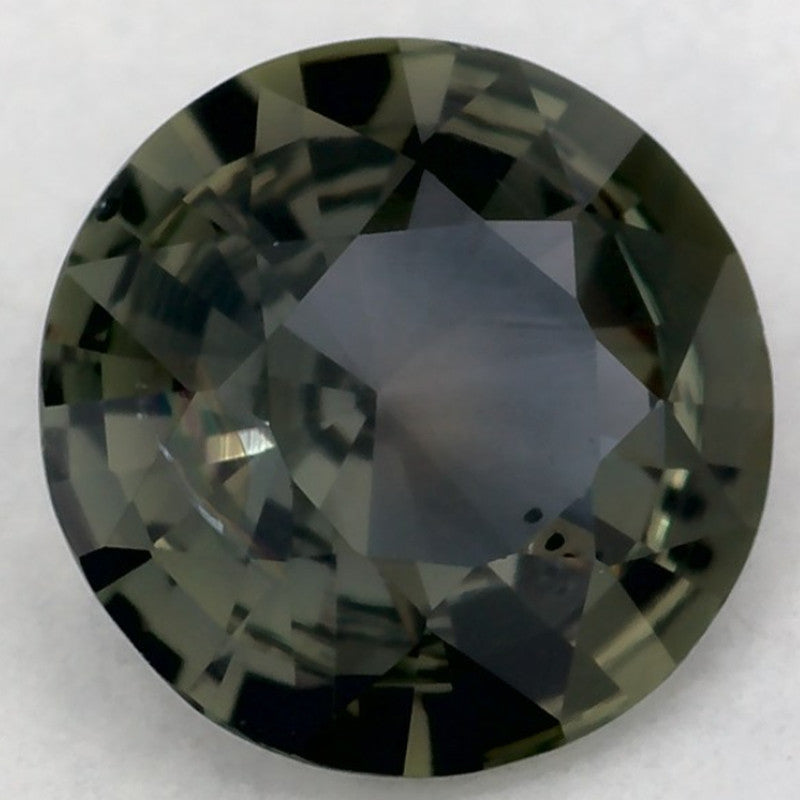 0.84 Carat Round Natural Green Sapphire