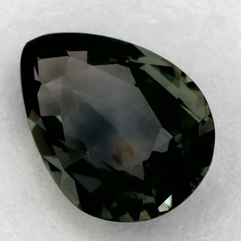1.01 Carat Pear Natural Green Sapphire