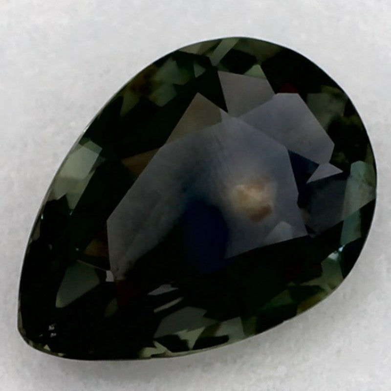 1.01 Carat Pear Natural Green Sapphire