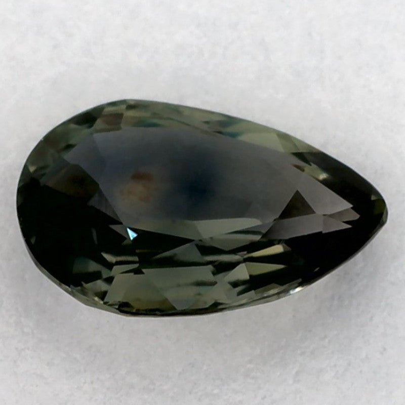 1.01 Carat Pear Natural Green Sapphire