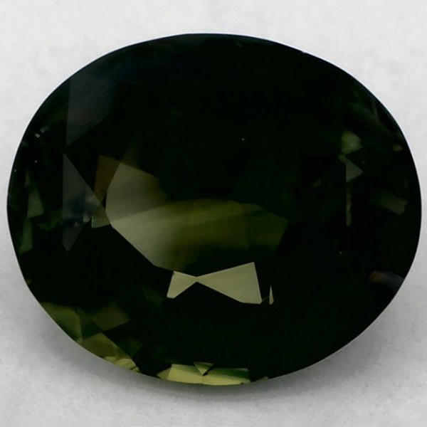1.97 Carat Oval Natural Green Sapphire