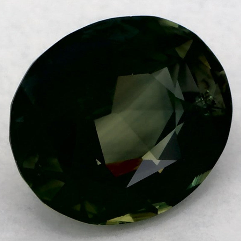1.97 Carat Oval Natural Green Sapphire
