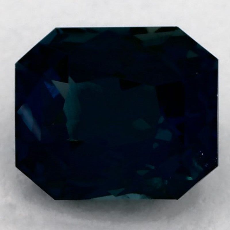 1.56 Carat Radiant Natural Green Sapphire