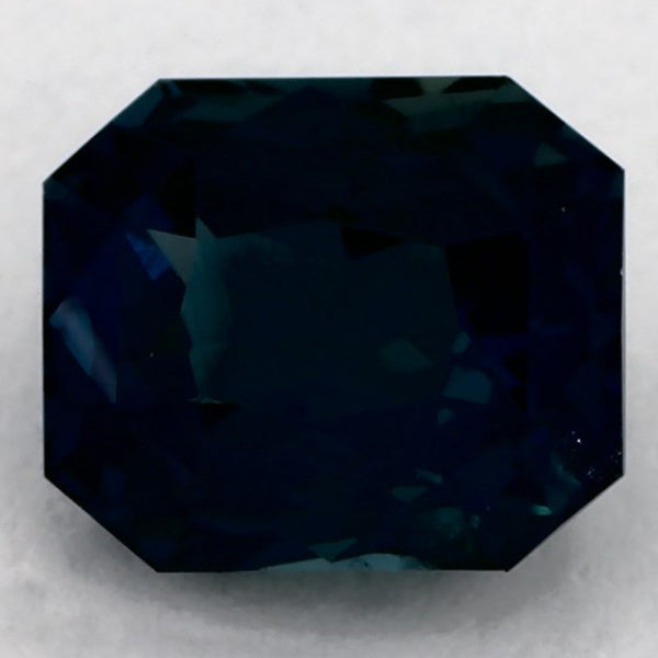 1.56 Carat Radiant Natural Green Sapphire
