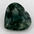1.60 Carat Heart Natural Green Sapphire
