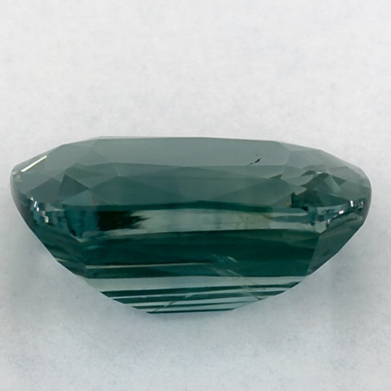 2.74 Carat Cushion Natural Green Sapphire