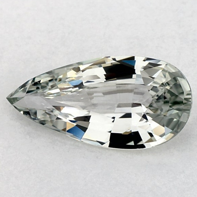 1.89 Carat Pear Natural Green Sapphire