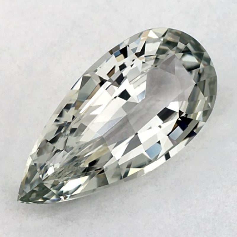 1.89 Carat Pear Natural Green Sapphire