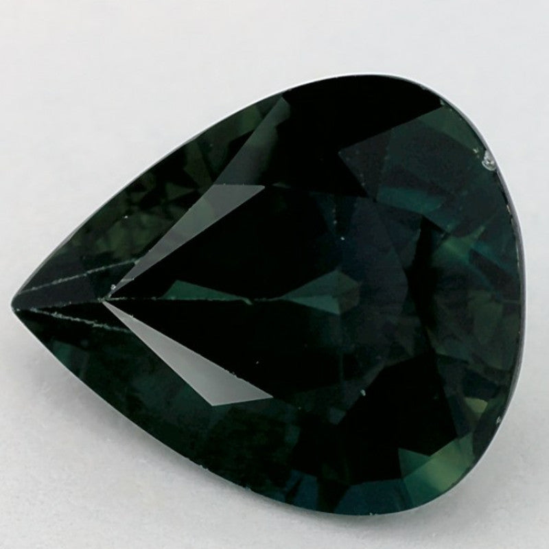 4.04 Carat Pear Natural Green Sapphire