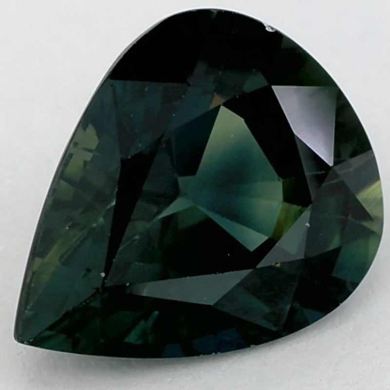4.04 Carat Pear Natural Green Sapphire