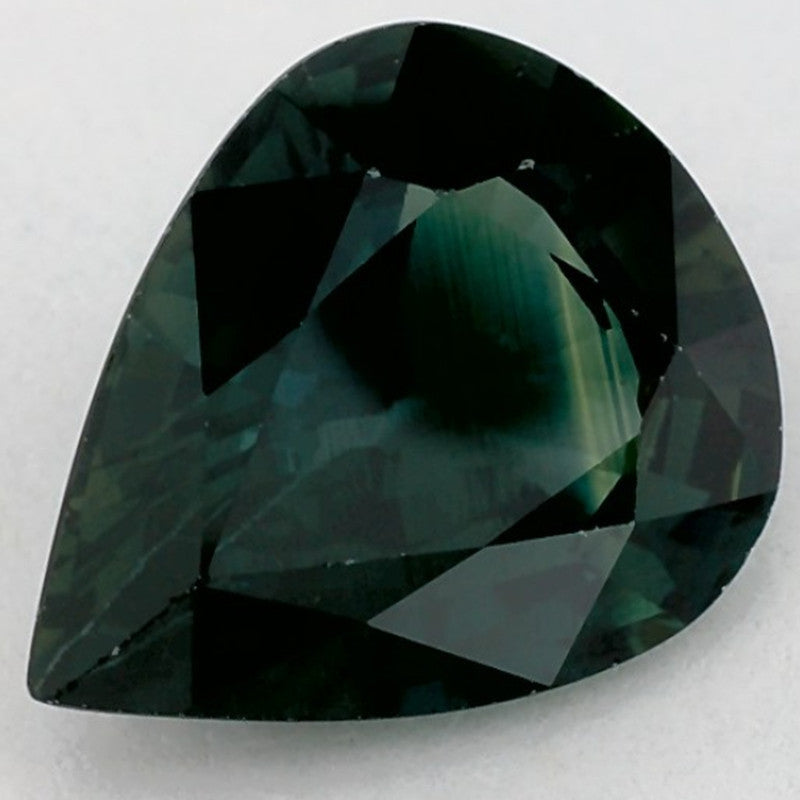 2.47 Carat Pear Natural Green Sapphire