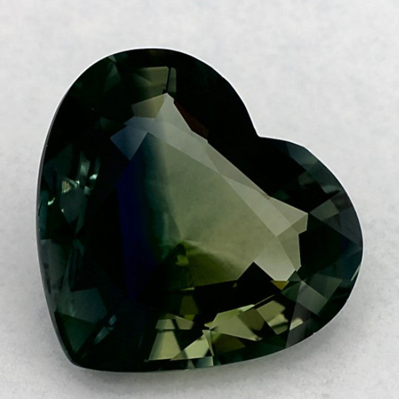 3.06 Carat Heart Natural Green Sapphire
