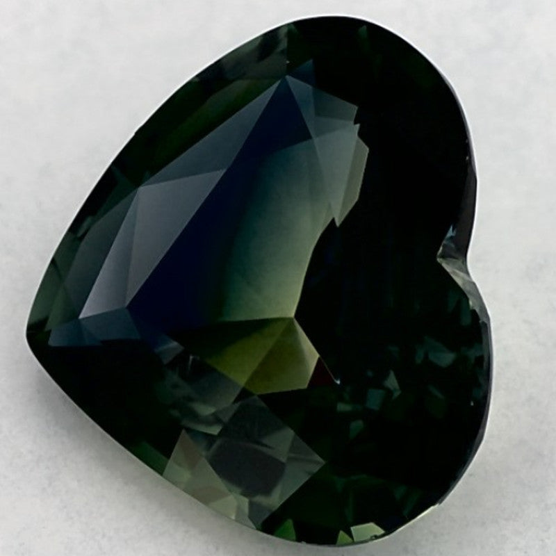 3.06 Carat Heart Natural Green Sapphire