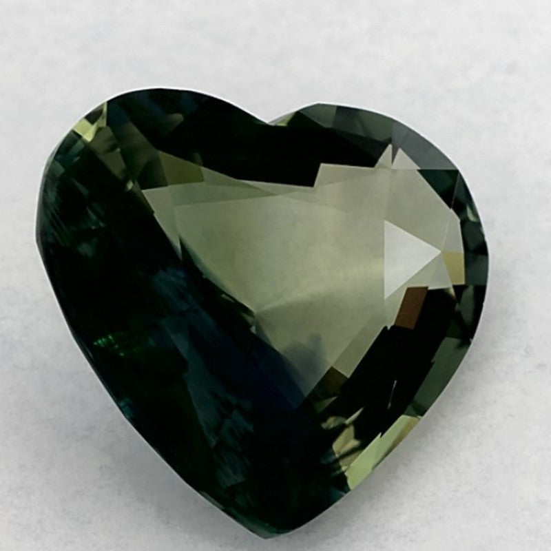 3.06 Carat Heart Natural Green Sapphire