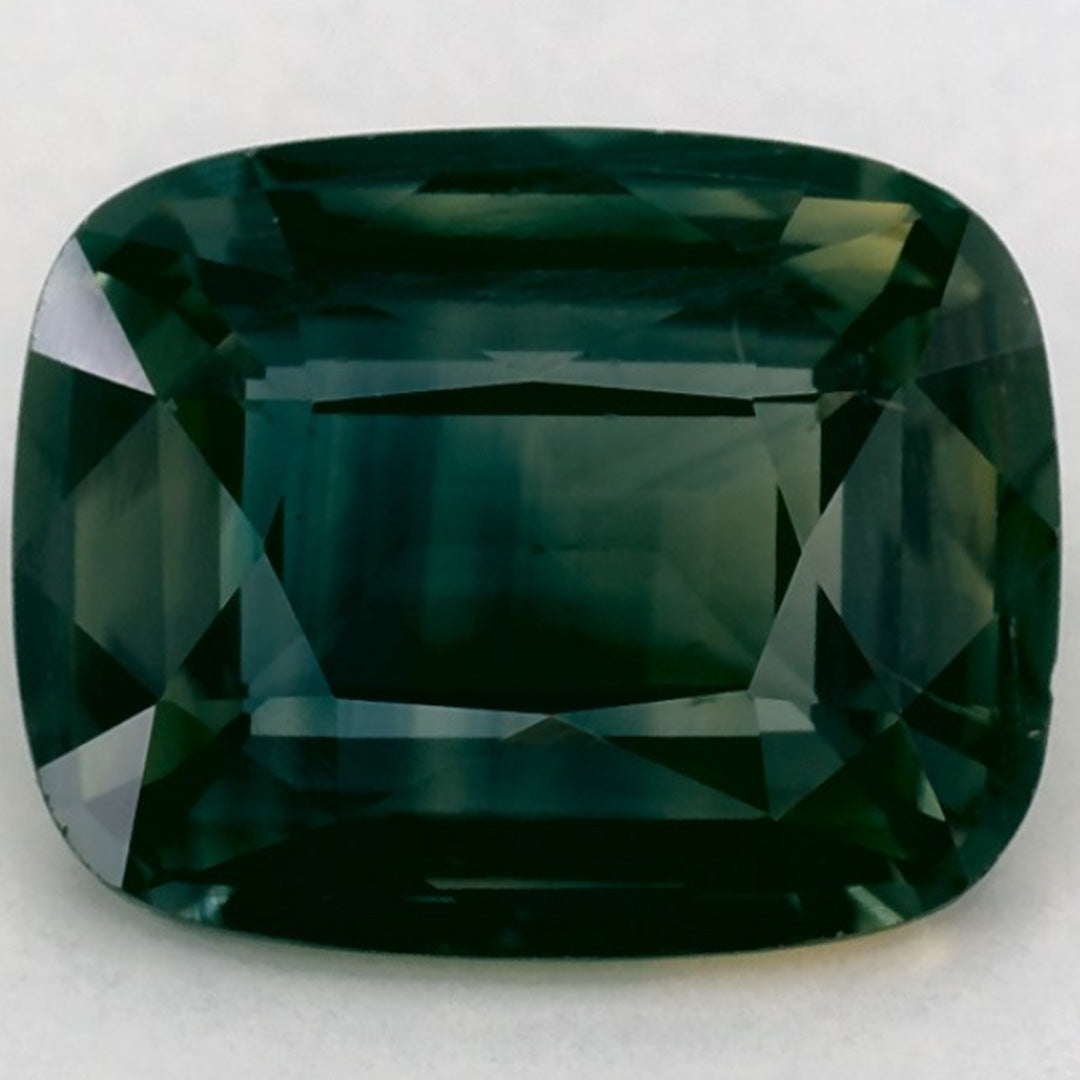 3.97 Carat Cushion Natural Green Sapphire