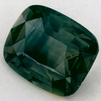 3.97 Carat Cushion Natural Green Sapphire