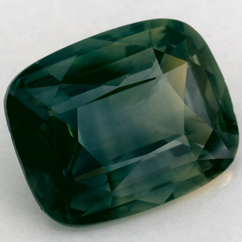 3.97 Carat Cushion Natural Green Sapphire