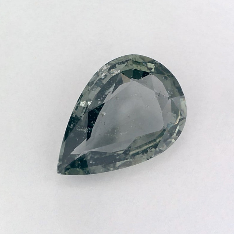 4.12 Carat Pear Natural Green Sapphire