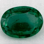 4.05 Carat Oval Natural Green Emerald