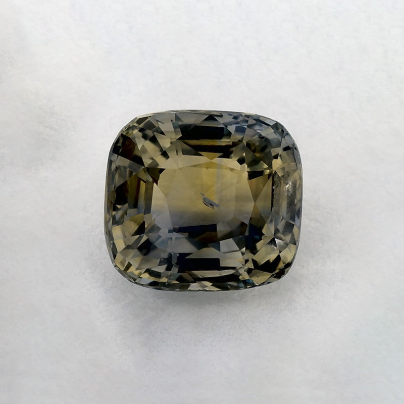 3.52 Carat Cushion Natural Green Sapphire