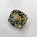 3.52 Carat Cushion Natural Green Sapphire