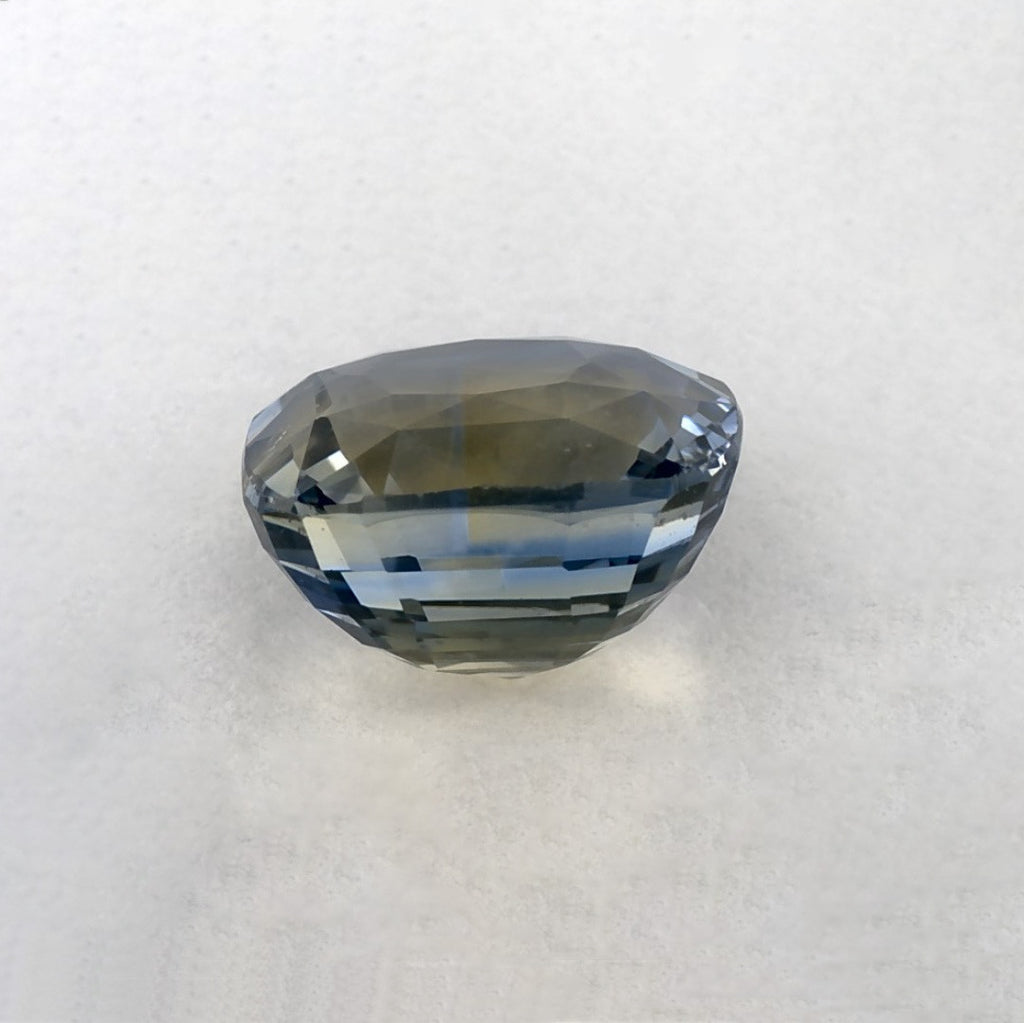 3.52 Carat Cushion Natural Green Sapphire