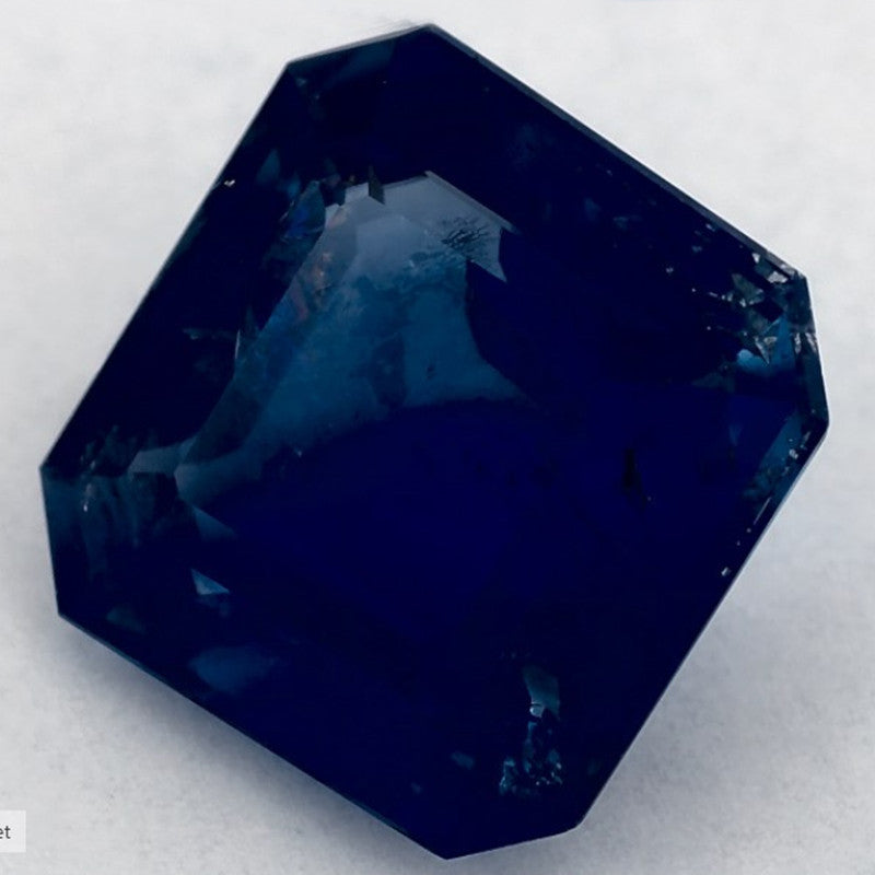 1.75 Carat Asscher Natural Blue Sapphire