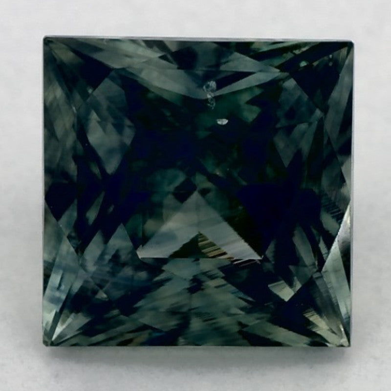4.19 Carat Princess Natural Green Sapphire