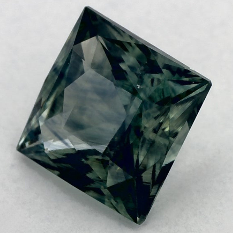 4.19 Carat Princess Natural Green Sapphire