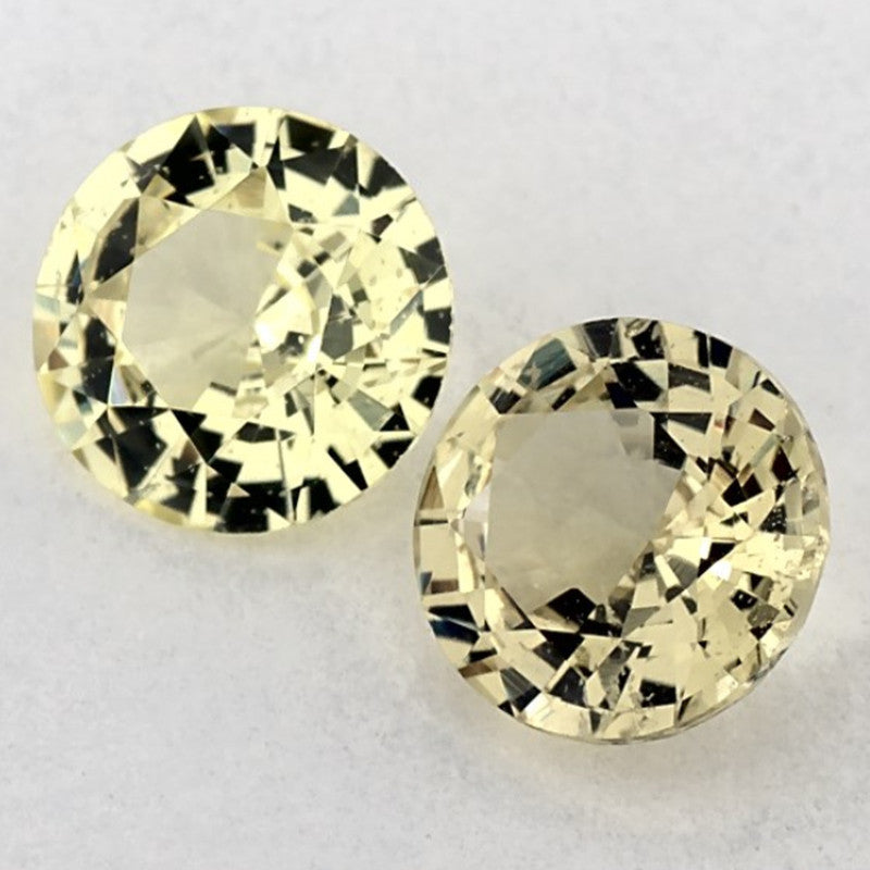 1.74 Carat Round Natural Yellow Sapphire