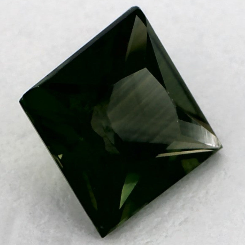 0.79 Carat Asscher Natural Green Sapphire