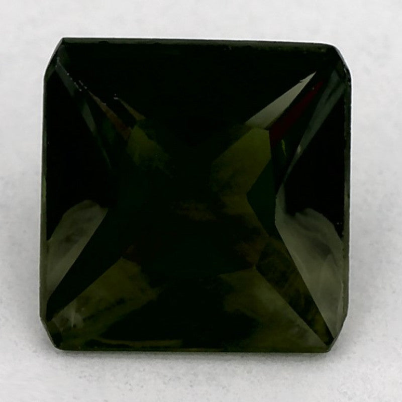 1.05 Carat Princess Natural Green Sapphire