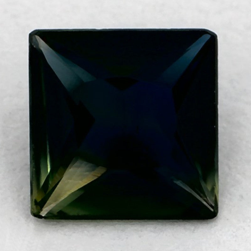 0.96 Carat Princess Natural Green Sapphire