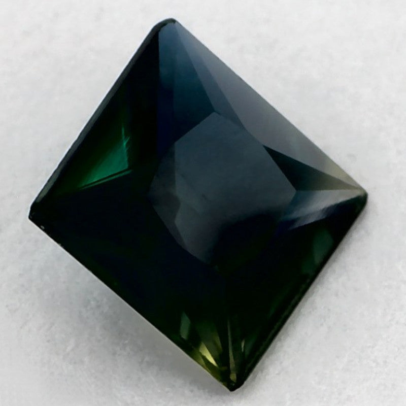 0.96 Carat Princess Natural Green Sapphire