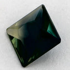 0.96 Carat Princess Natural Green Sapphire