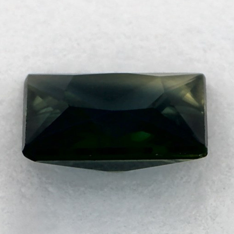 0.96 Carat Princess Natural Green Sapphire