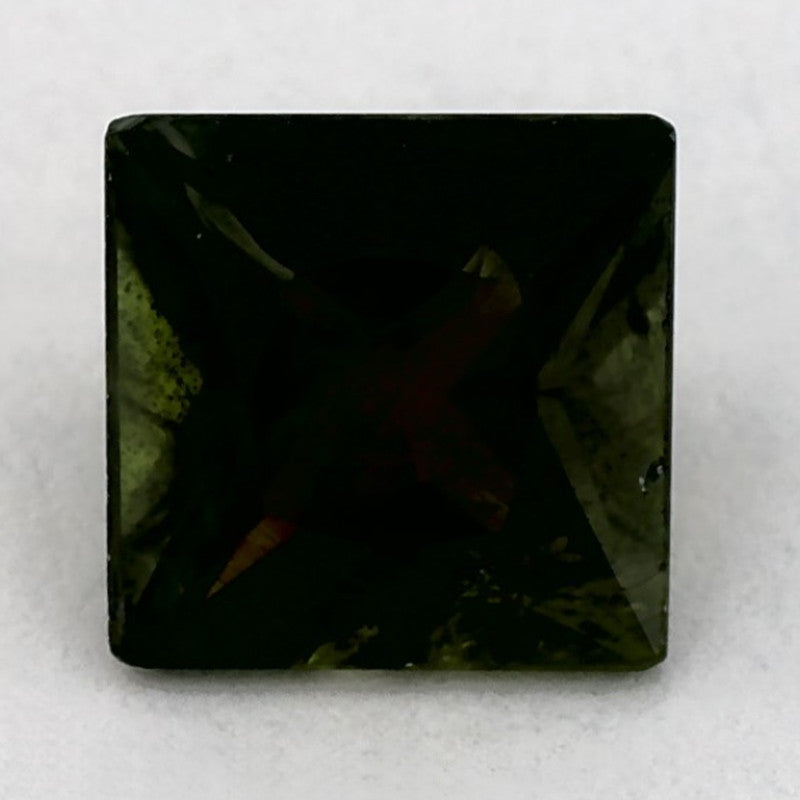 1.25 Carat Princess Natural Green Sapphire
