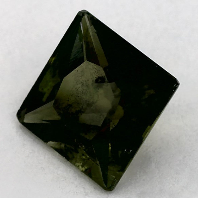 1.25 Carat Princess Natural Green Sapphire