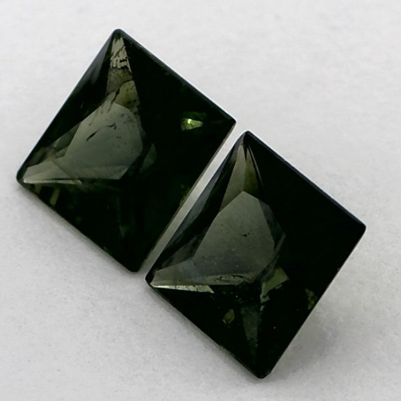 2.42 Total Carat Weight Asscher Natural Green Sapphire