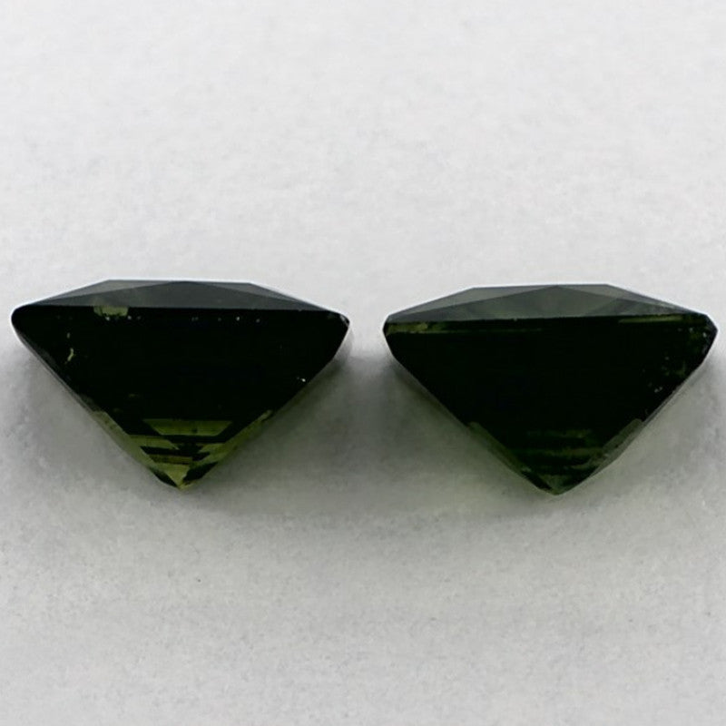 2.42 Total Carat Weight Asscher Natural Green Sapphire